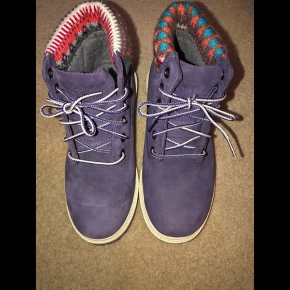 girls purple timberlands